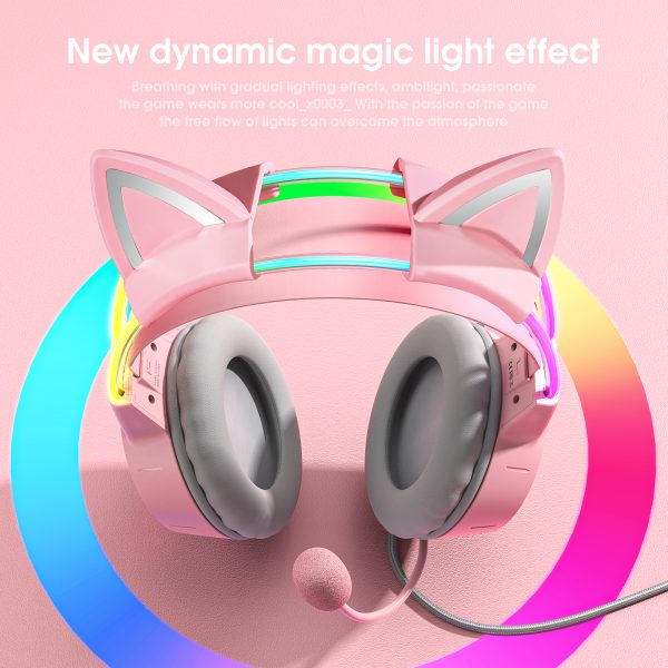 Onikuma X15 Pro Pink Cat Ear
