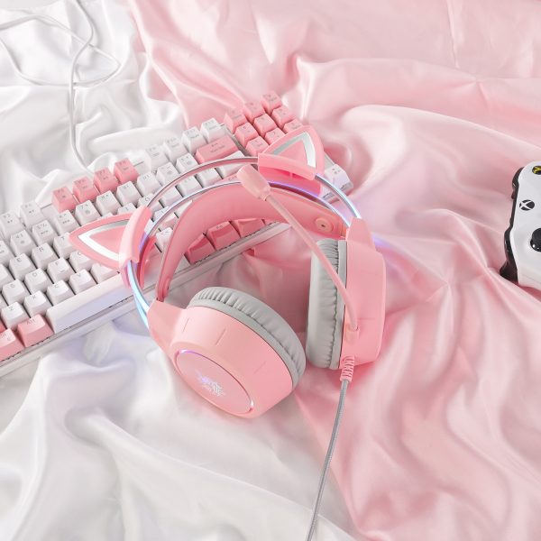 Onikuma X15 Pro Pink Cat Ear