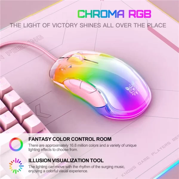 Onikuma CW925 Pink Wired