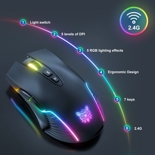 Onikuma CW905 Black Wireless