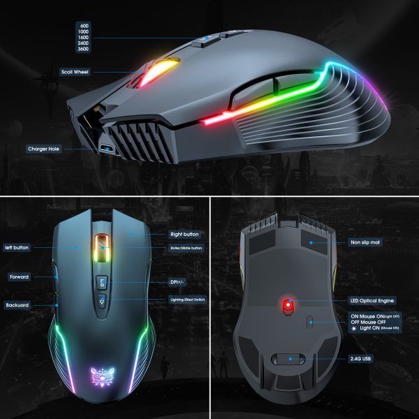 Onikuma CW905 Black Wireless